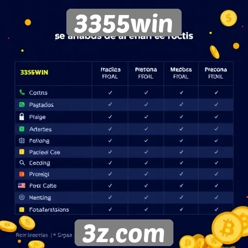 Comparação de métodos de pagamento no 3355win
